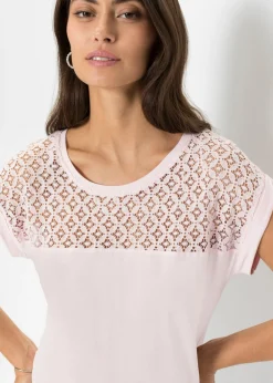 bonprix bonprix Camiseta de suave mezcla de viscosa rosa pálido Clearance