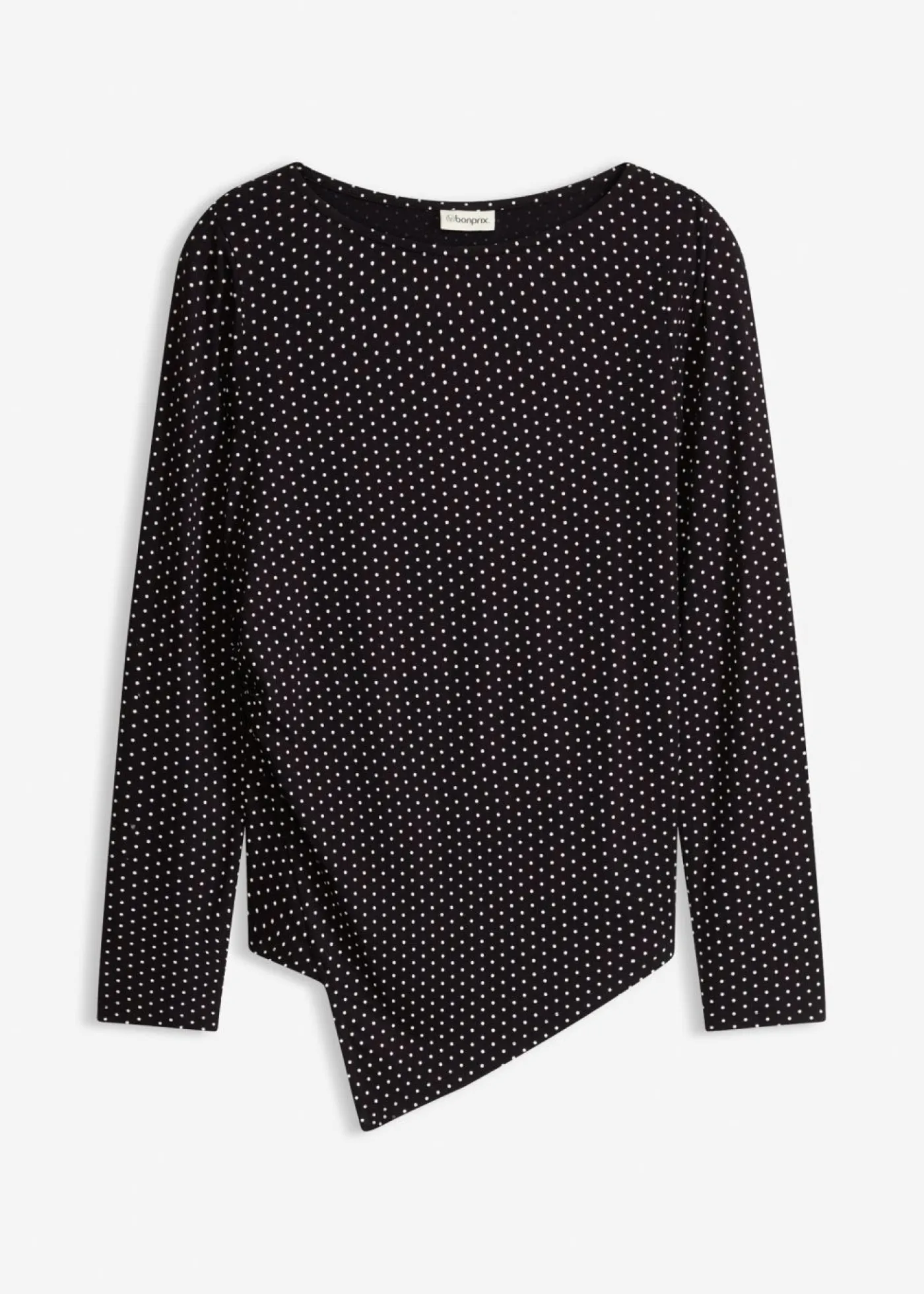 bonprix bonprix Camiseta de suave mezcla de viscosa negro-blanco lana topos Online
