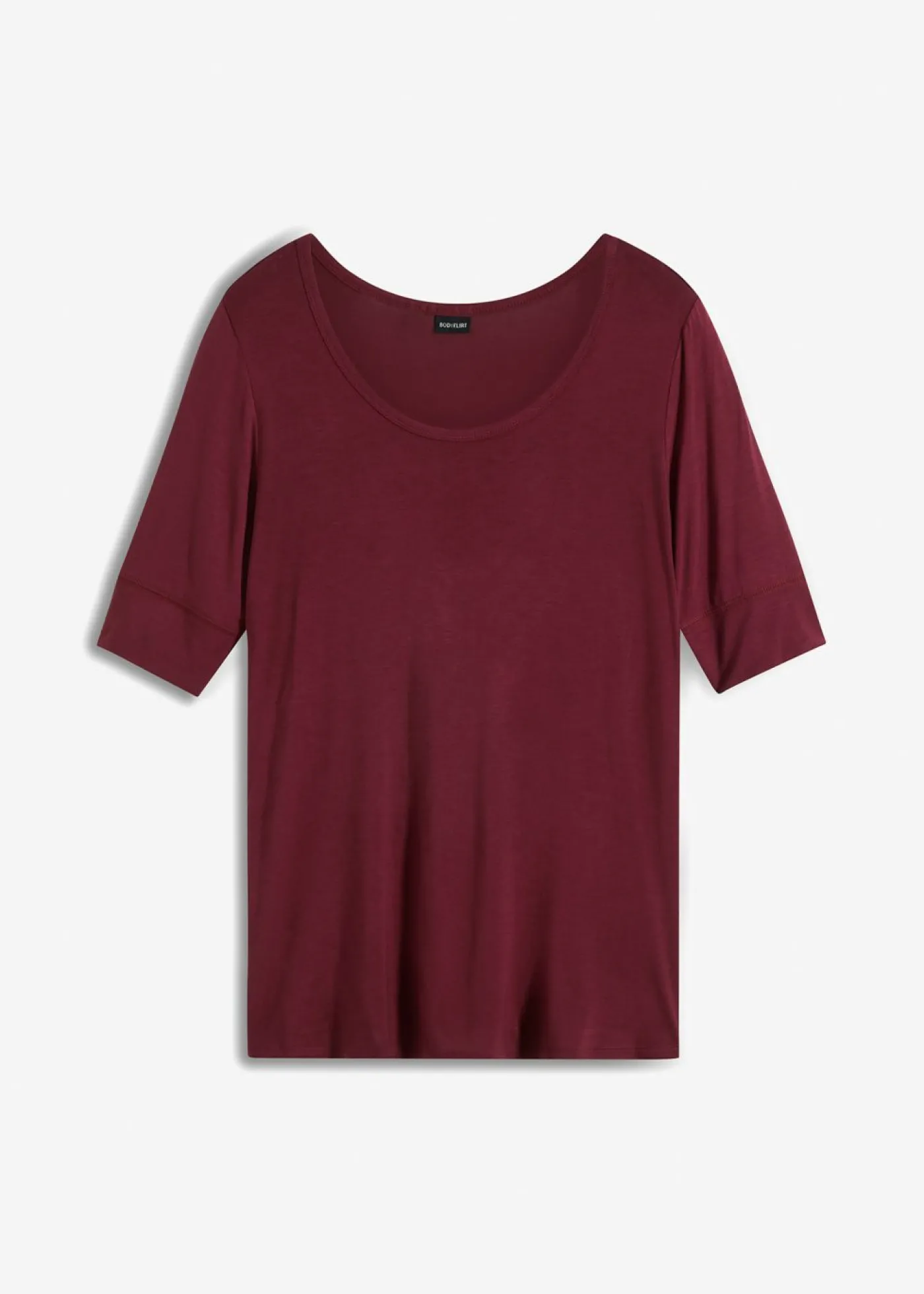 bonprix bonprix Camiseta de suave mezcla de viscosa rojo avellana Sale