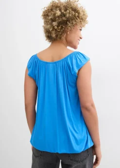 bonprix bonprix Camiseta de suave mezcla de viscosa azul glaciar Outlet