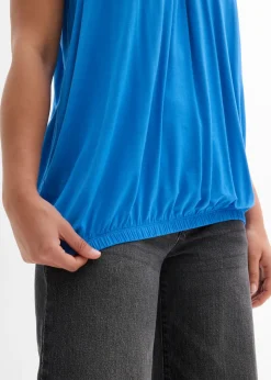 bonprix bonprix Camiseta de suave mezcla de viscosa azul glaciar Outlet