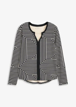 bonprix bonprix Camiseta de viscosa de manga larga Negro-Beige natural New