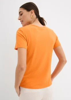bonprix bonprix Camiseta de viscosa fluida Naranja Outlet