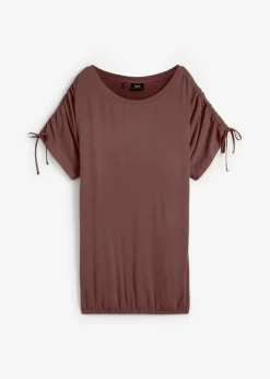 bonprix bonprix Camiseta de viscosa fluida Marrón tierra Discount