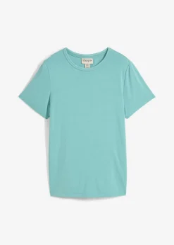 bonprix bonprix Camiseta de viscosa fluida Turquesa claro Outlet
