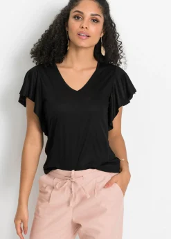 bonprix bonprix Camiseta de viscosa suave Rosa Hot