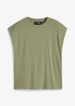 bonprix bonprix Camiseta de viscosa suave Verde oliva Sale