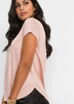 bonprix bonprix Camiseta de viscosa suave rosa viejo Sale
