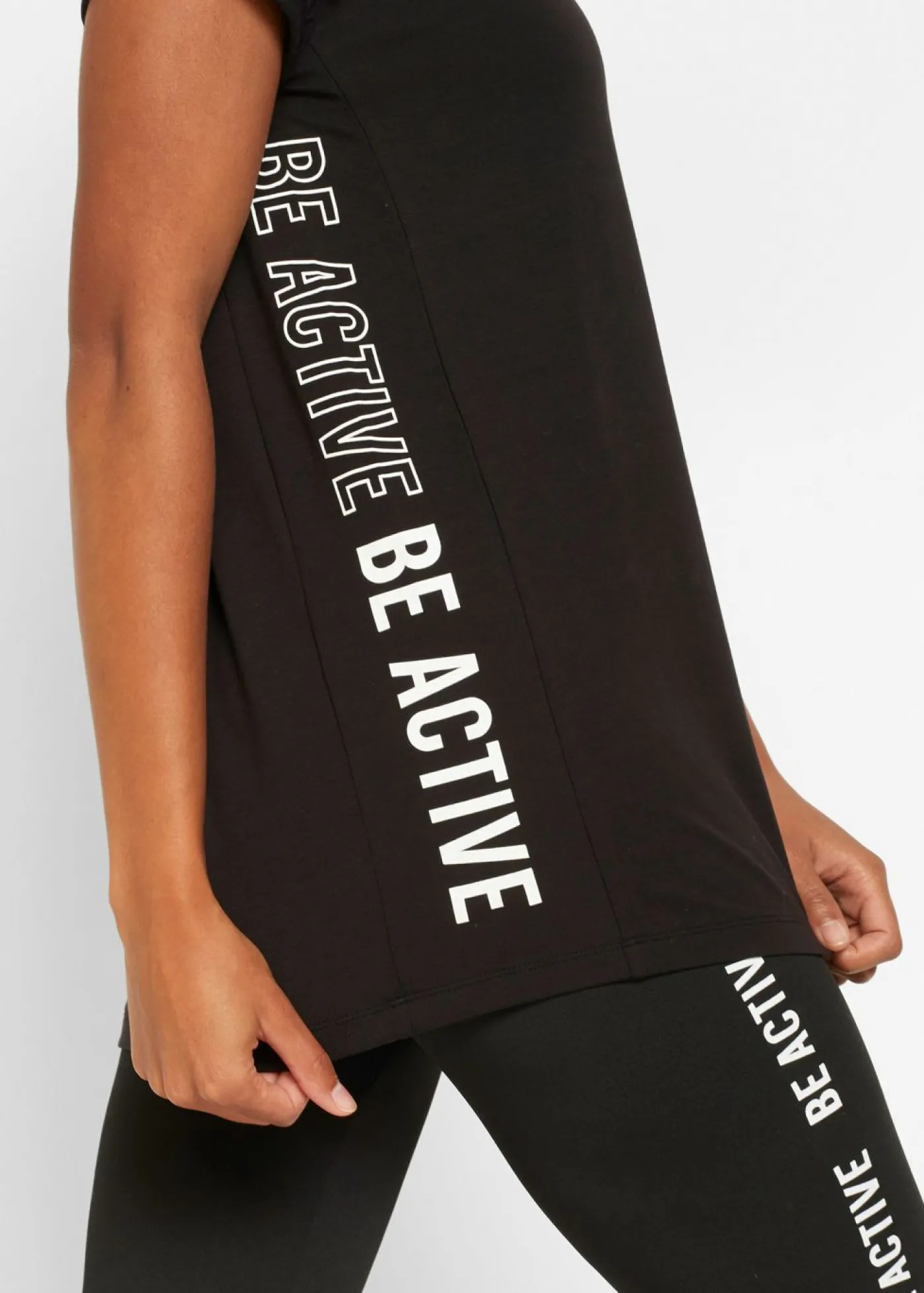 bonprix bonprix Camiseta deportiva Negro estampado Clearance