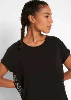 bonprix bonprix Camiseta deportiva Negro estampado Clearance