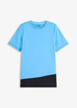 bonprix bonprix Camiseta deportiva con aspecto estructurado azul brillante-negro Outlet