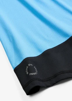 bonprix bonprix Camiseta deportiva con aspecto estructurado azul brillante-negro Outlet