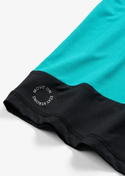 bonprix bonprix Camiseta deportiva con aspecto estructurado Esmeralda-negro New