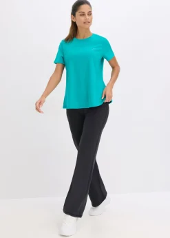 bonprix bonprix Camiseta deportiva de algodón resistente Esmeralda Outlet