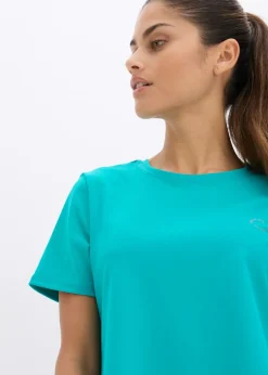 bonprix bonprix Camiseta deportiva de algodón resistente Esmeralda Outlet