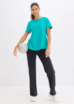 bonprix bonprix Camiseta deportiva de algodón resistente Esmeralda Outlet