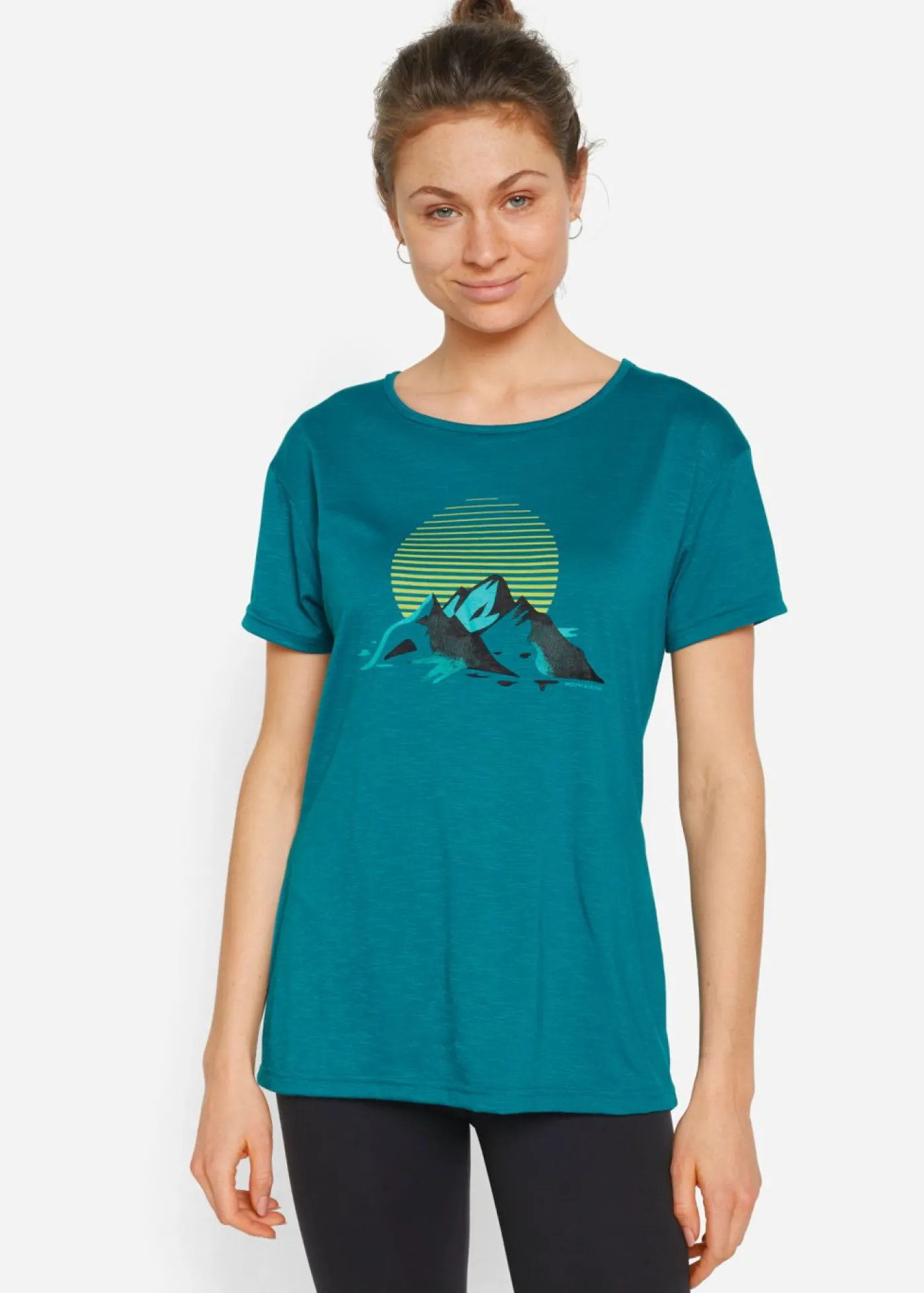 bonprix bonprix Camiseta deportiva de material de secado rápido (2 unidades) turquesa profundo+negro Outlet