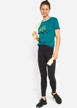 bonprix bonprix Camiseta deportiva de material de secado rápido (2 unidades) turquesa profundo+negro Outlet
