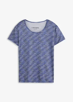 bonprix bonprix Camiseta deportiva holgada de material de secado rápido Azul jaspeado Outlet