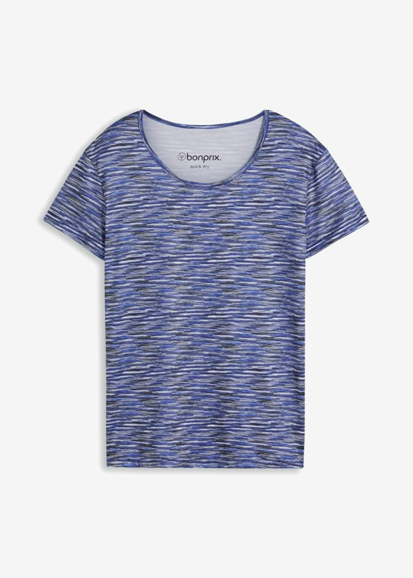 bonprix bonprix Camiseta deportiva holgada de material de secado rápido Azul jaspeado Outlet