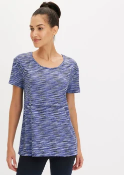 bonprix bonprix Camiseta deportiva holgada de material de secado rápido Azul jaspeado Outlet
