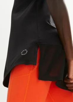 bonprix bonprix Camiseta deportiva larga con malla, de secado rápido Negro