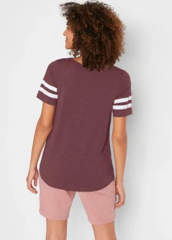 bonprix bonprix Camiseta deportiva ligera (2 unidades) pizarra+púrpura oscuro moteado Best