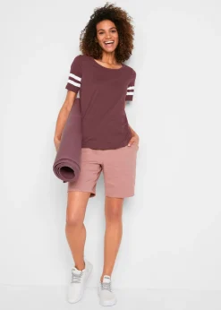 bonprix bonprix Camiseta deportiva ligera (2 unidades) pizarra+púrpura oscuro moteado Best