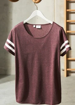 bonprix bonprix Camiseta deportiva ligera (2 unidades) pizarra+púrpura oscuro moteado Best