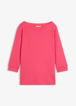 bonprix bonprix Camiseta elástica con escote en forma de U fucsia Best