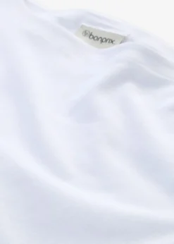 bonprix bonprix Camiseta elástica con escote en forma de U Blanco Online