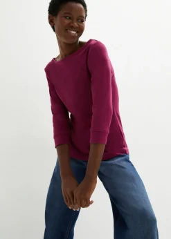 bonprix bonprix Camiseta elástica con escote en forma de U Baya Online