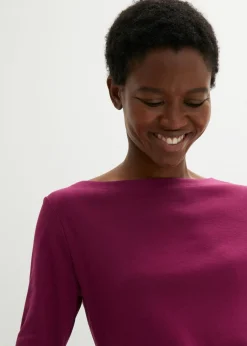 bonprix bonprix Camiseta elástica con escote en forma de U Baya Online
