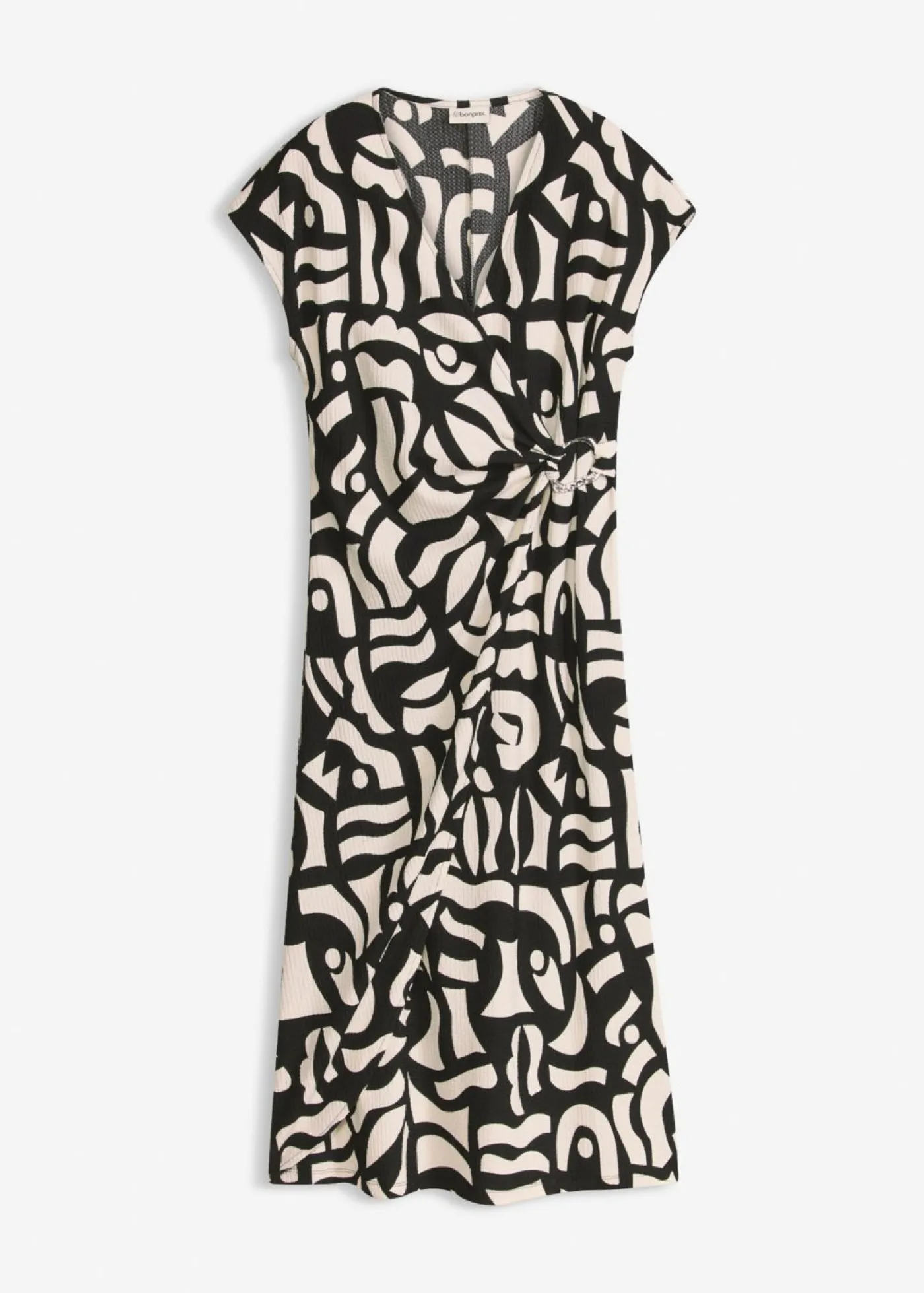 bonprix bonprix Camiseta estampada Negro-blanco lana Hot