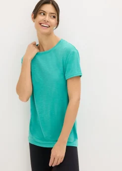 bonprix bonprix Camiseta funcional de secado rápido (2 unidades) Esmeralda-negro Sale
