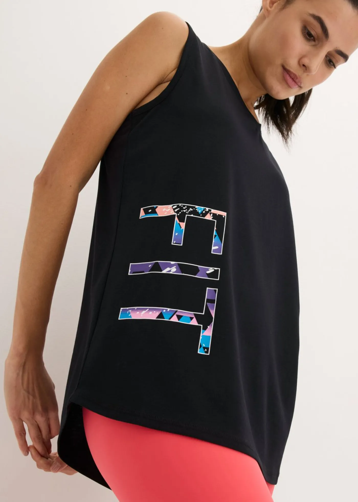 bonprix bonprix Camiseta funcional de secado rápido (2 unidades) Negro-salmón