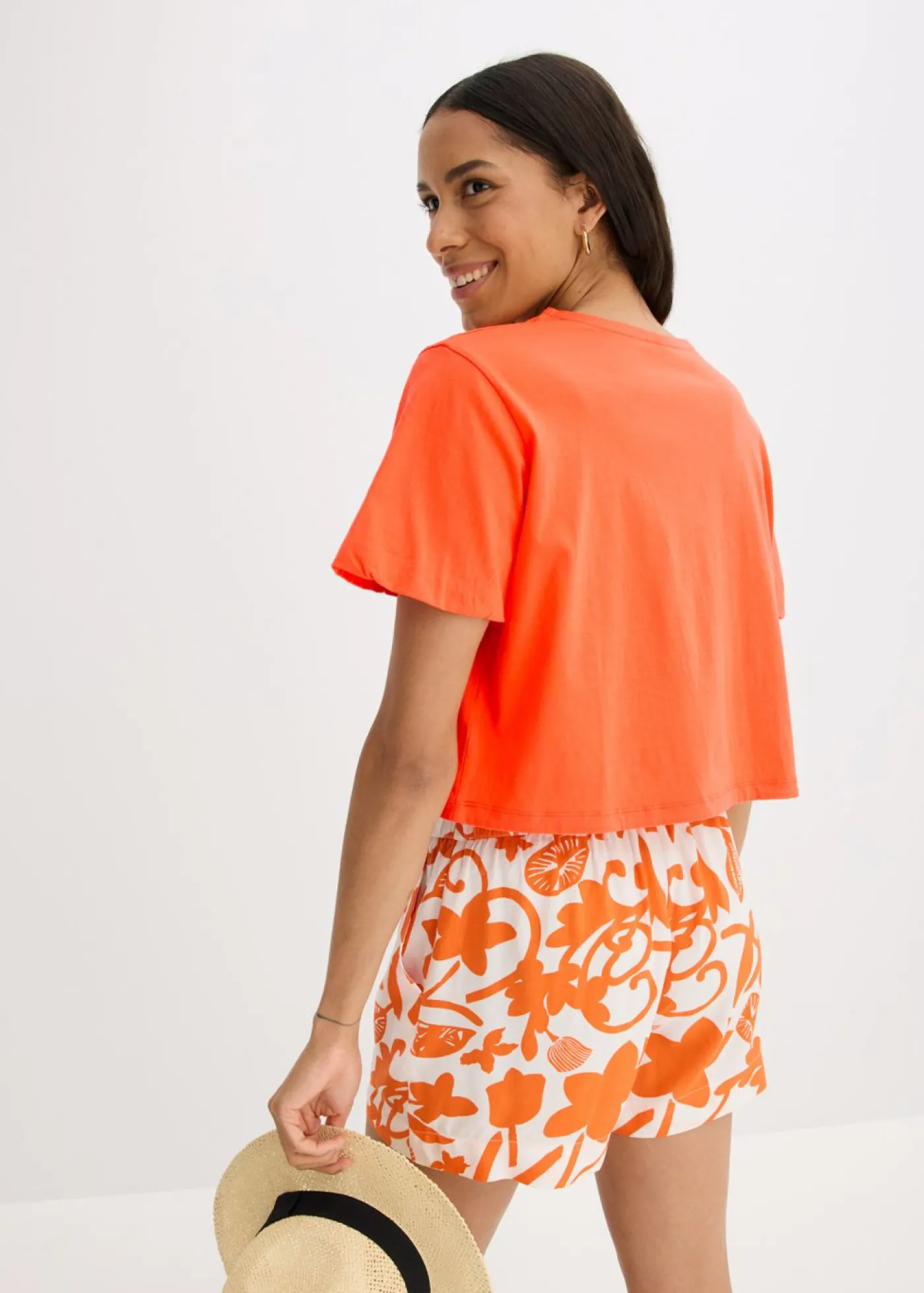 bonprix bonprix Camiseta holgada de algodón orgánico puro mango Outlet