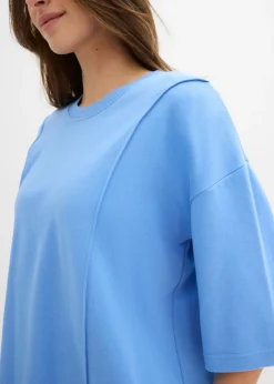 bonprix bonprix Camiseta holgada de algodón orgánico puro azul provenzal Best