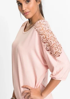 bonprix bonprix Camiseta holgada de mezcla de viscosa Rosa vintage Clearance
