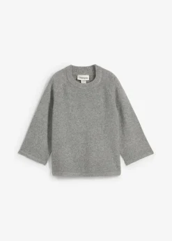 bonprix bonprix Camiseta holgada de punto Gris jaspeado Discount
