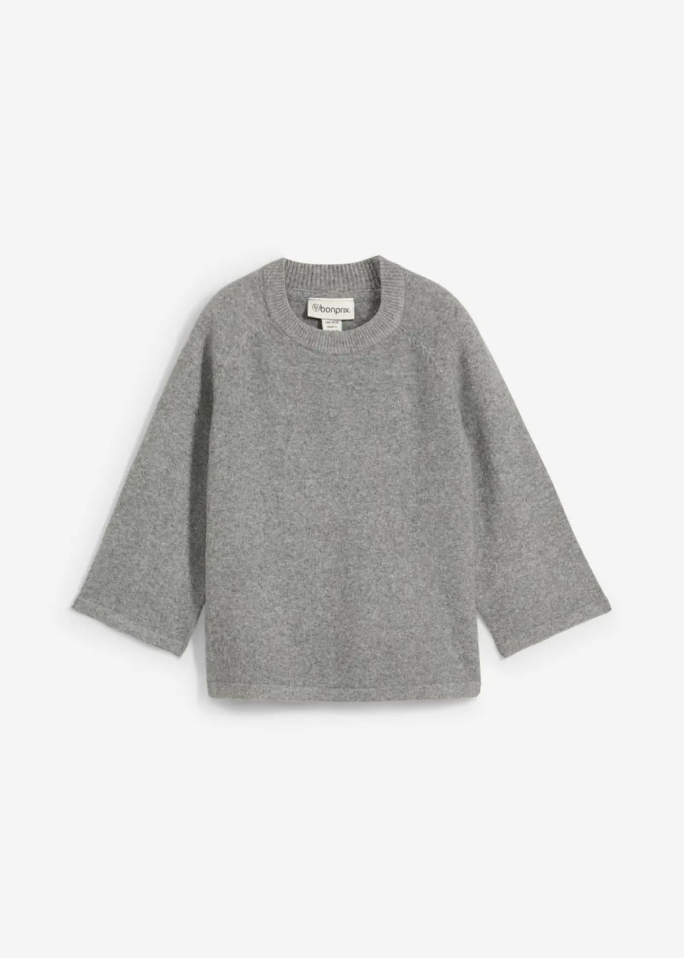 bonprix bonprix Camiseta holgada de punto Gris jaspeado Discount