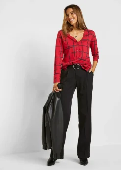 bonprix bonprix Camiseta larga Rojo oscuro-negro New