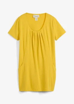 bonprix bonprix Camiseta larga con viscosa curry limón Hot