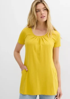bonprix bonprix Camiseta larga con viscosa curry limón Hot