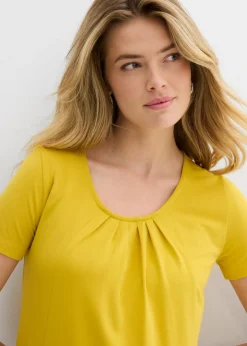 bonprix bonprix Camiseta larga con viscosa curry limón Hot