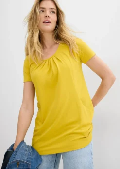bonprix bonprix Camiseta larga con viscosa curry limón Hot