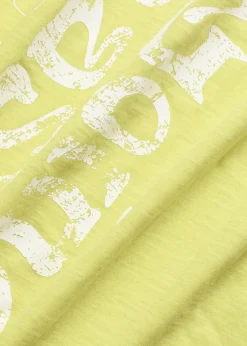 bonprix bonprix Camiseta larga de algodón orgánico puro Amarillo cítrico Clearance