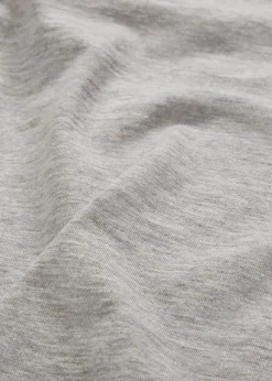 bonprix bonprix Camiseta larga de algodón puro Gris claro jaspeado Sale