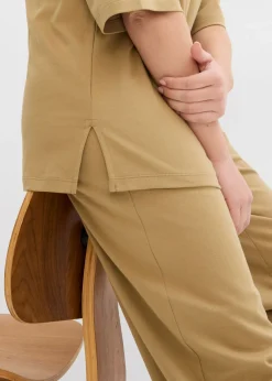 bonprix bonprix Camiseta larga de interlock oliva pálido Clearance