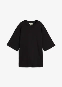 bonprix bonprix Camiseta larga de interlock Negro Discount